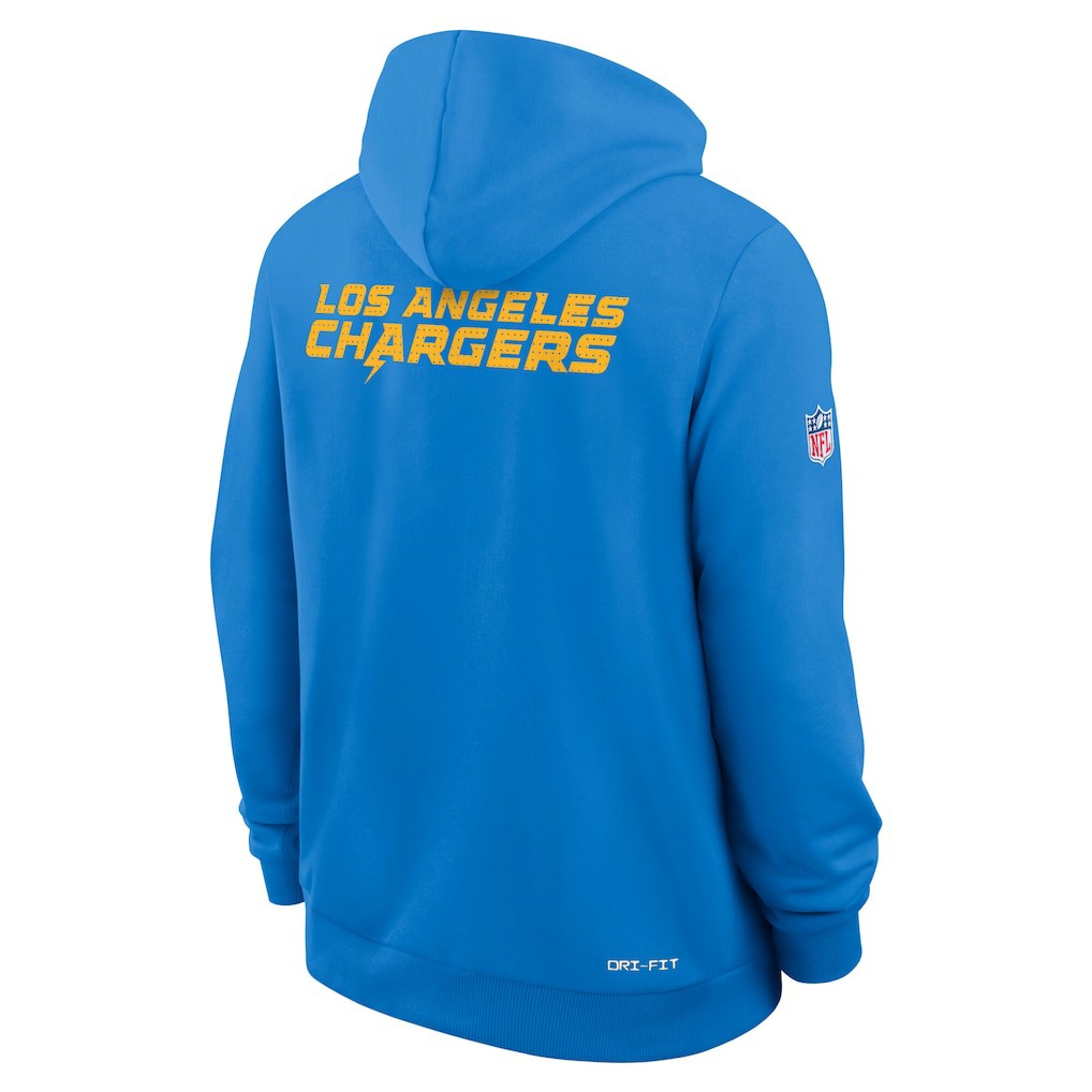 Los Angeles Chargers Nike Sideline Standard Issue Initial Home Dri-FIT Hoodie