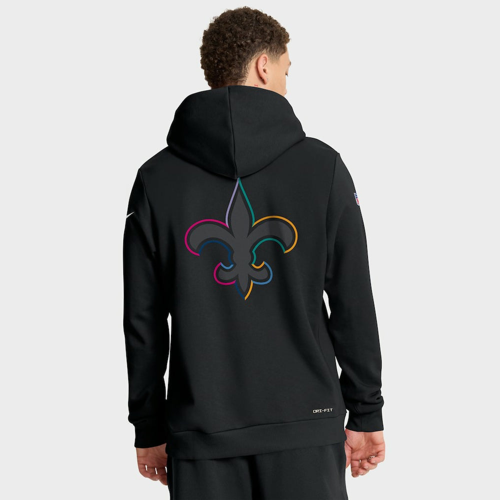 New Orleans Saints Nike 2025 NFL Crucial Catch Sideline Standard Issue Dri-FIT Hoodie
