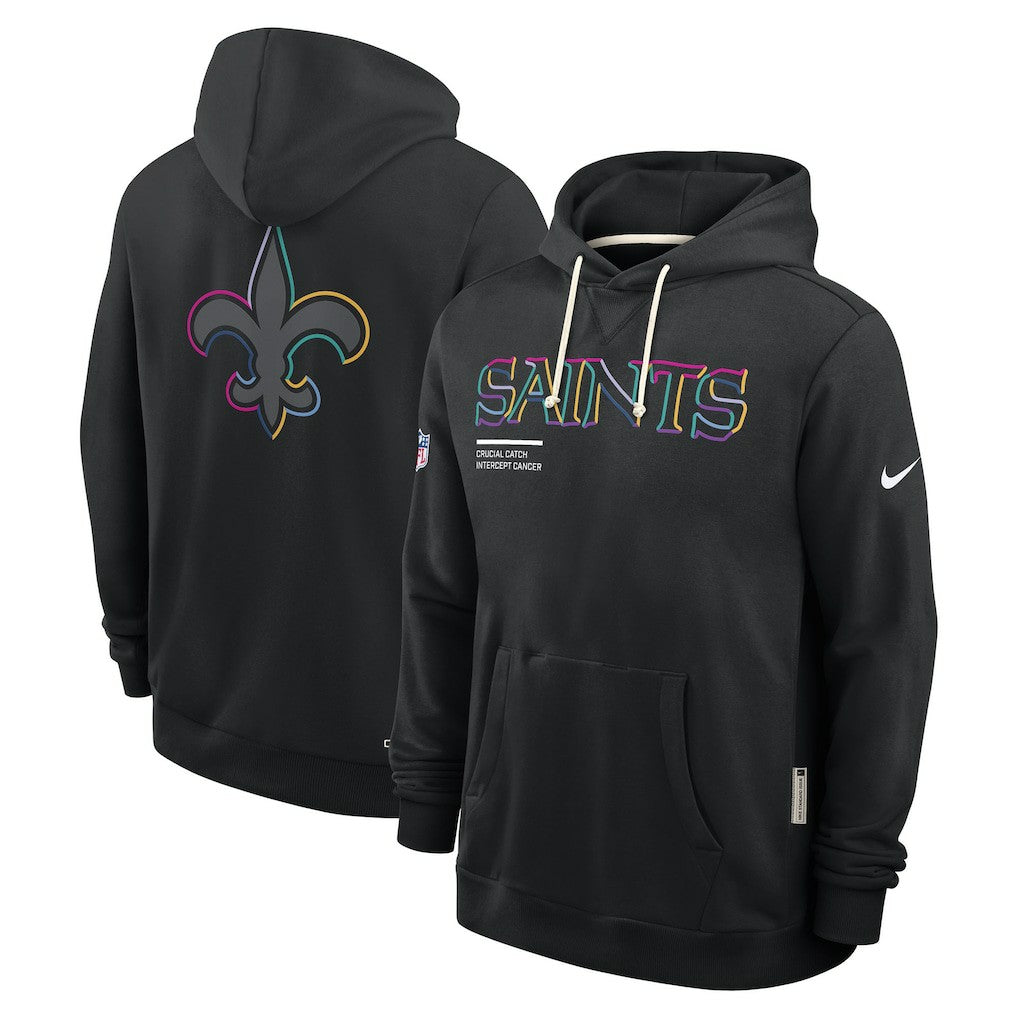 New Orleans Saints Nike 2025 NFL Crucial Catch Sideline Standard Issue Dri-FIT Hoodie