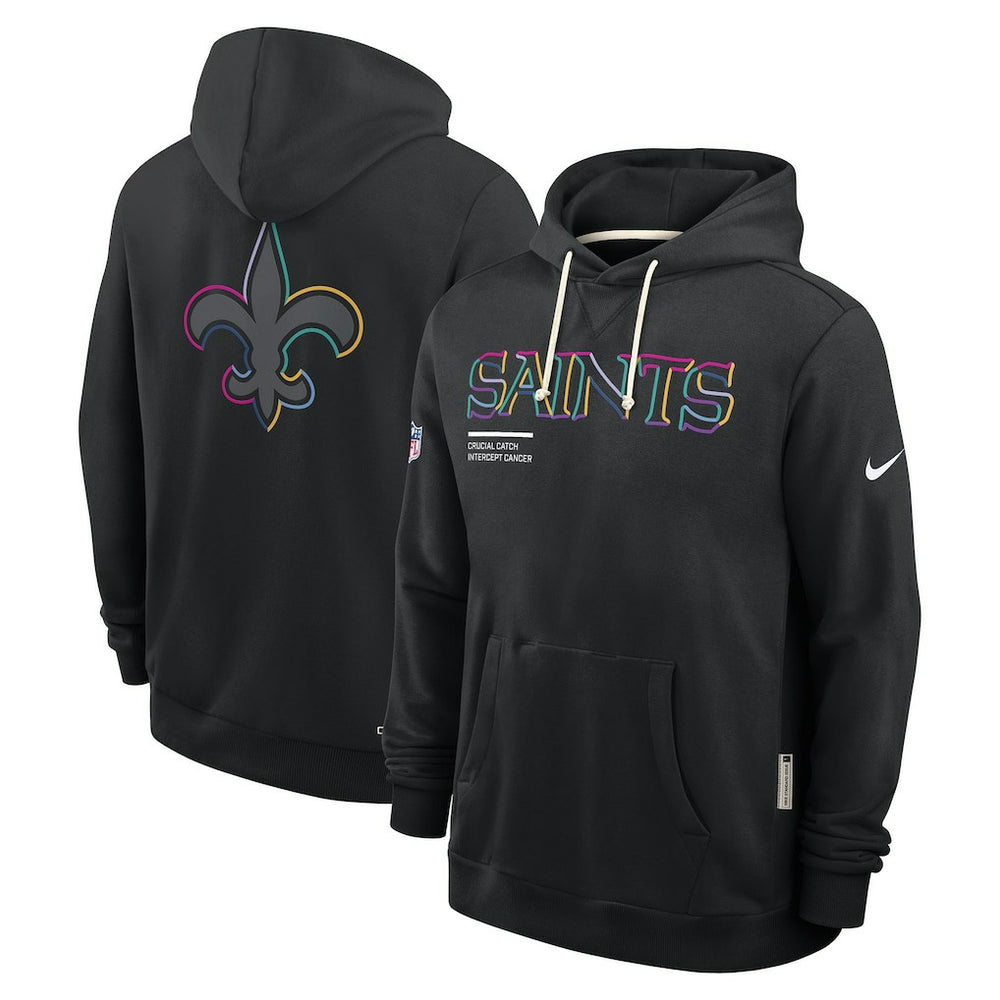 New Orleans Saints Nike 2025 NFL Crucial Catch Sideline Standard Issue Dri-FIT Hoodie