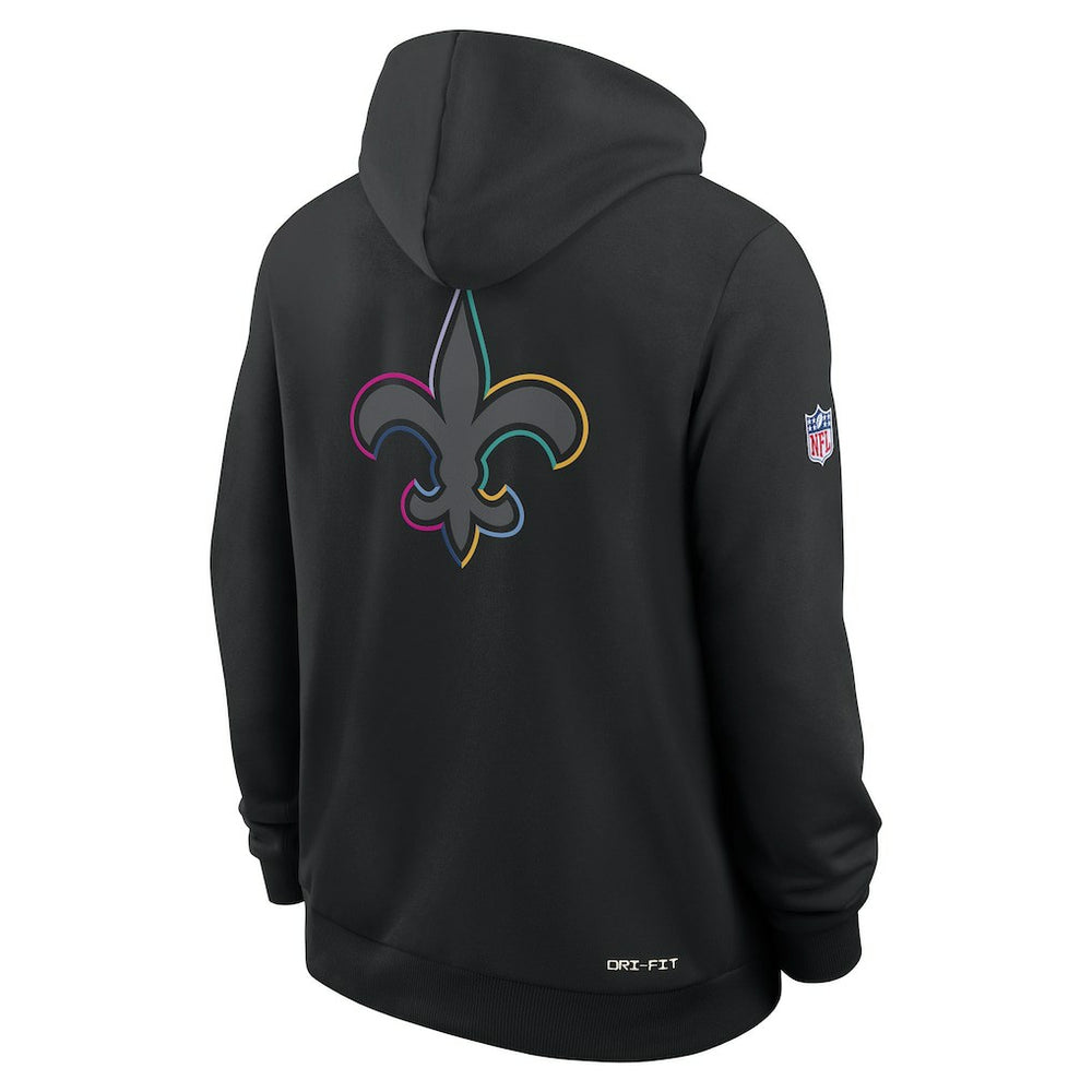 New Orleans Saints Nike 2025 NFL Crucial Catch Sideline Standard Issue Dri-FIT Hoodie