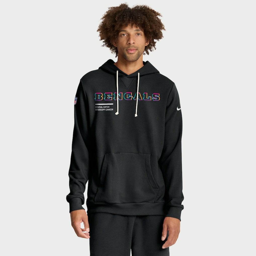 Cincinnati Bengals Nike 2025 NFL Crucial Catch Sideline Standard Issue Dri-FIT Hoodie