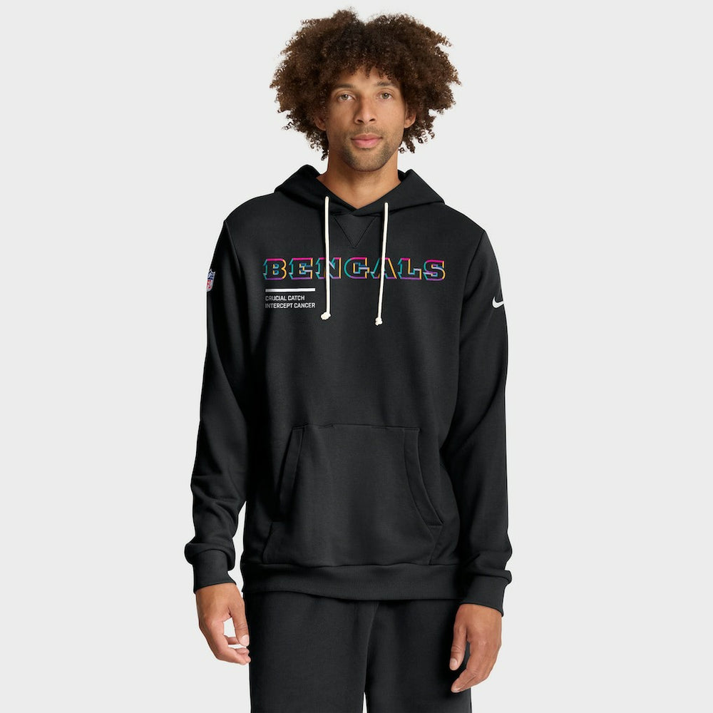 Cincinnati Bengals Nike 2025 NFL Crucial Catch Sideline Standard Issue Dri-FIT Hoodie