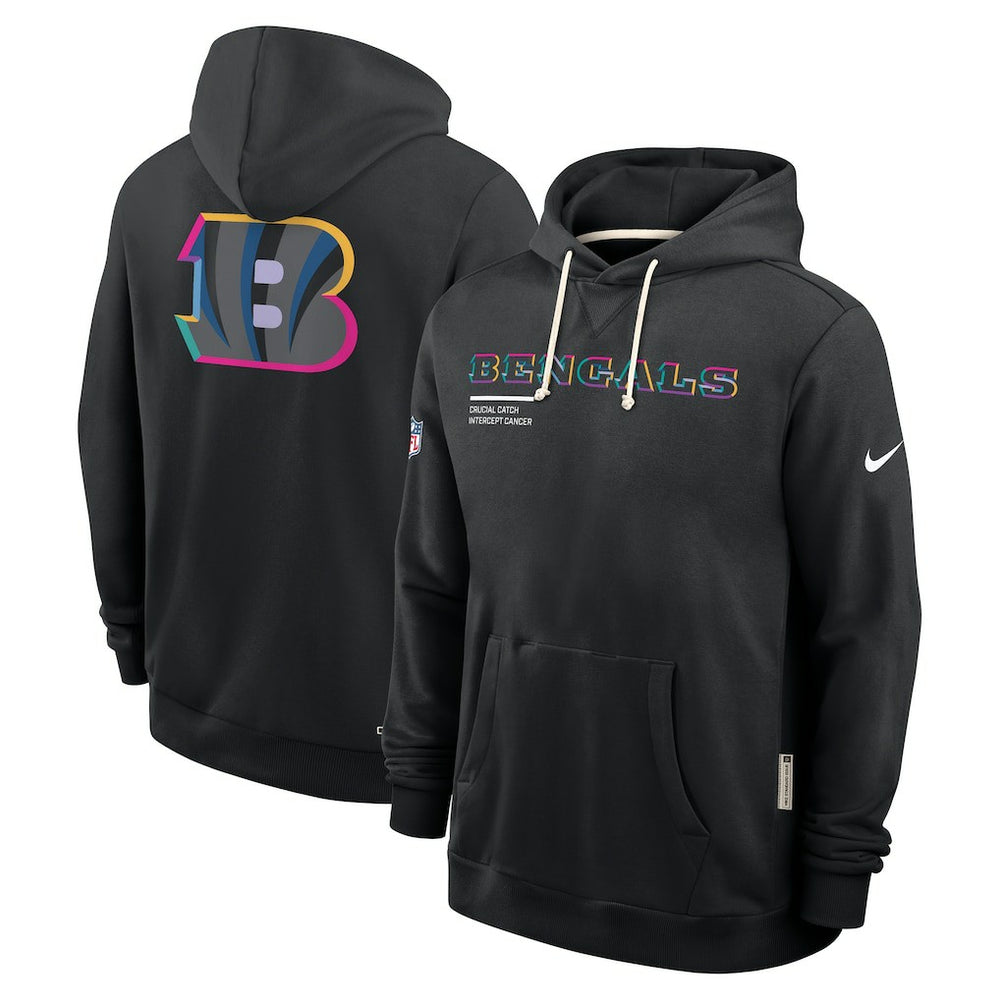 Cincinnati Bengals Nike 2025 NFL Crucial Catch Sideline Standard Issue Dri-FIT Hoodie