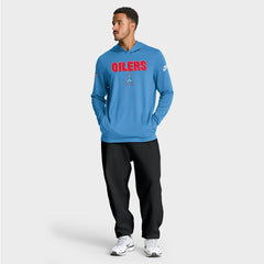 Tennessee Titans Nike Sideline Oilers Throwback Dri-FIT Long Sleeve Hoodie T-Shirt