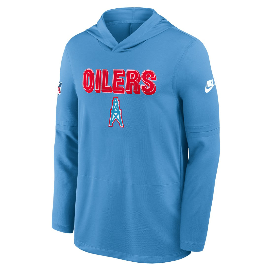 Tennessee Titans Nike Sideline Oilers Throwback Dri-FIT Long Sleeve Hoodie T-Shirt