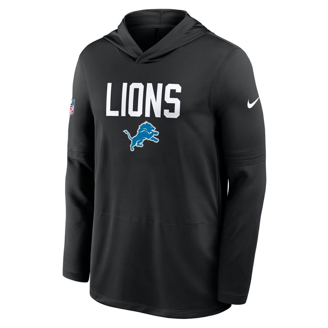 Detroit Lions Nike Sideline Pass Accuracy Dri-FIT Long Sleeve Hoodie T-Shirt