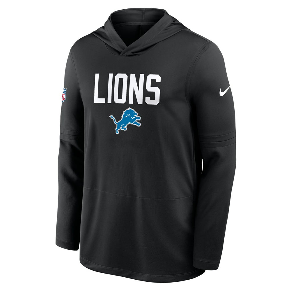 Detroit Lions Nike Sideline Pass Accuracy Dri-FIT Long Sleeve Hoodie T-Shirt