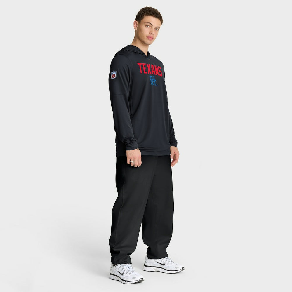 Houston Texans Nike Sideline Pass Accuracy Dri-FIT Long Sleeve Hoodie T-Shirt