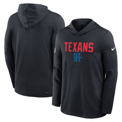 Houston Texans Nike Sideline Pass Accuracy Dri-FIT Long Sleeve Hoodie T-Shirt