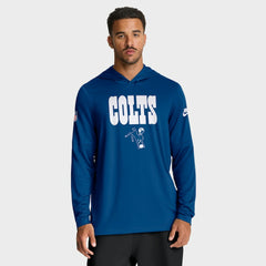 Indianapolis Colts Nike Sideline Pass Accuracy Dri-FIT Long Sleeve Hoodie T-Shirt