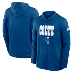 Indianapolis Colts Nike Sideline Pass Accuracy Dri-FIT Long Sleeve Hoodie T-Shirt