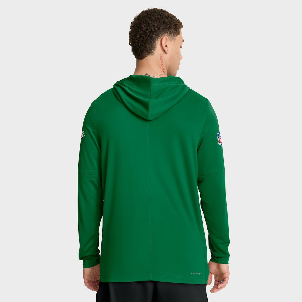 Philadelphia Eagles Nike Sideline Pass Accuracy Dri-FIT Long Sleeve Hoodie T-Shirt