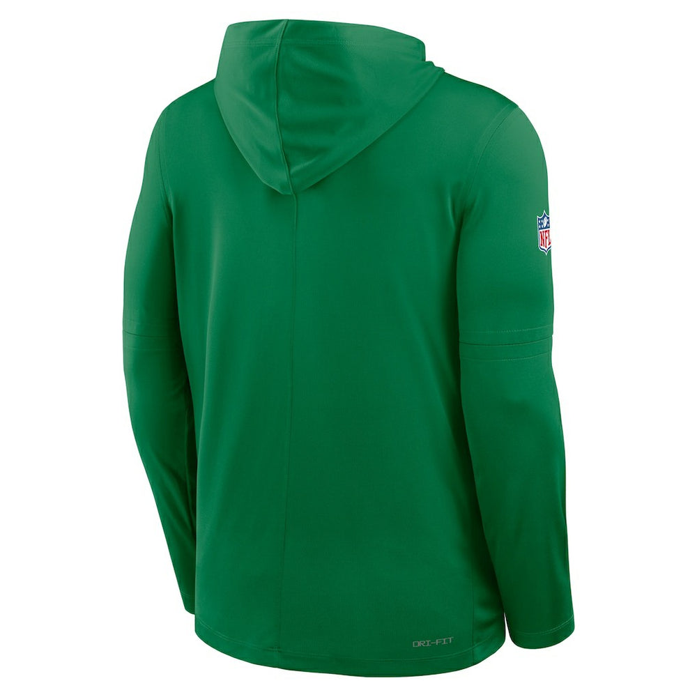 Philadelphia Eagles Nike Sideline Pass Accuracy Dri-FIT Long Sleeve Hoodie T-Shirt