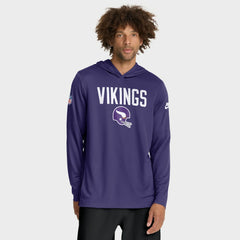 Minnesota Vikings Nike Sideline Pass Accuracy Dri-FIT Long Sleeve Hoodie T-Shirt