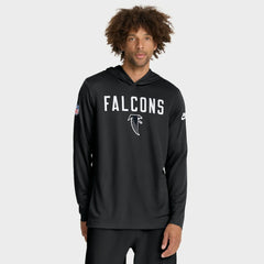 Atlanta Falcons Nike Sideline Pass Accuracy Dri-FIT Long Sleeve Hoodie T-Shirt