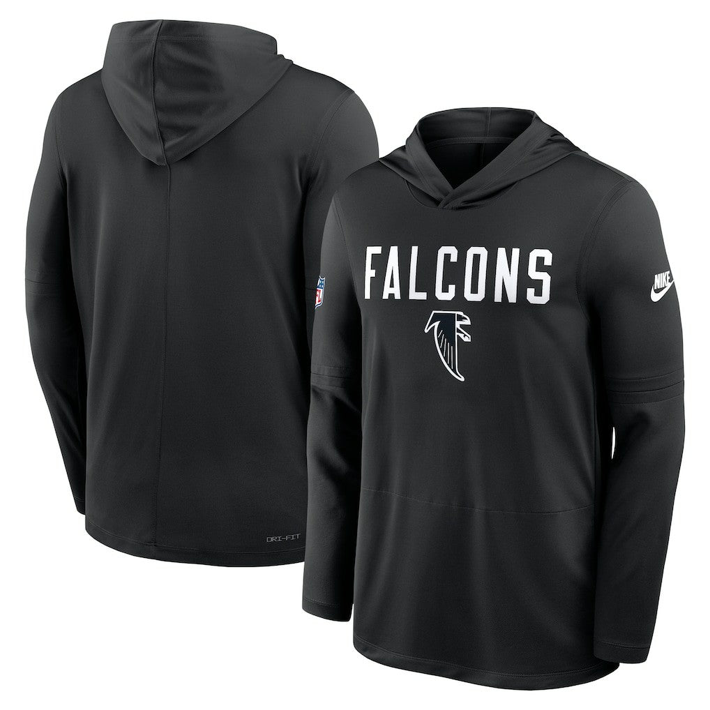 Atlanta Falcons Nike Sideline Pass Accuracy Dri-FIT Long Sleeve Hoodie T-Shirt