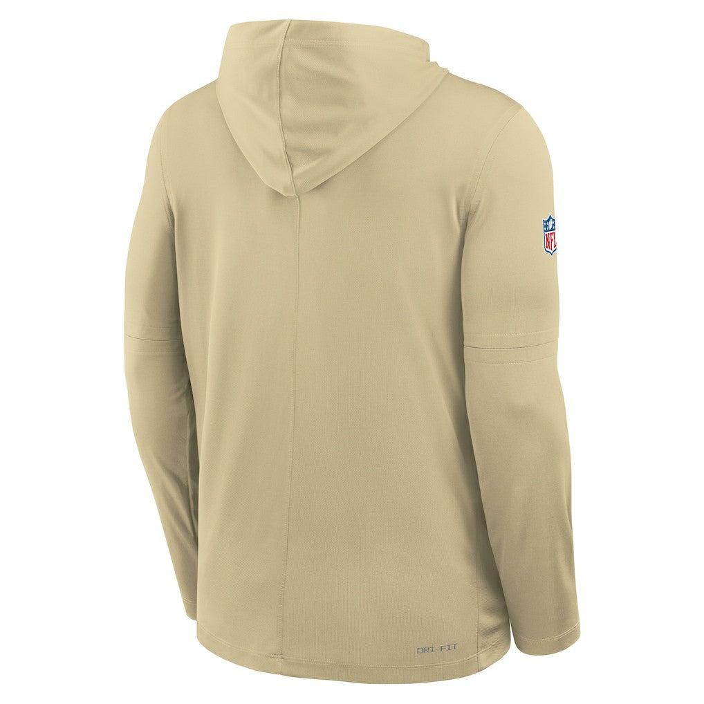 New Orleans Saints Nike Sideline Pass Accuracy Dri-FIT Long Sleeve Hoodie T-Shirt