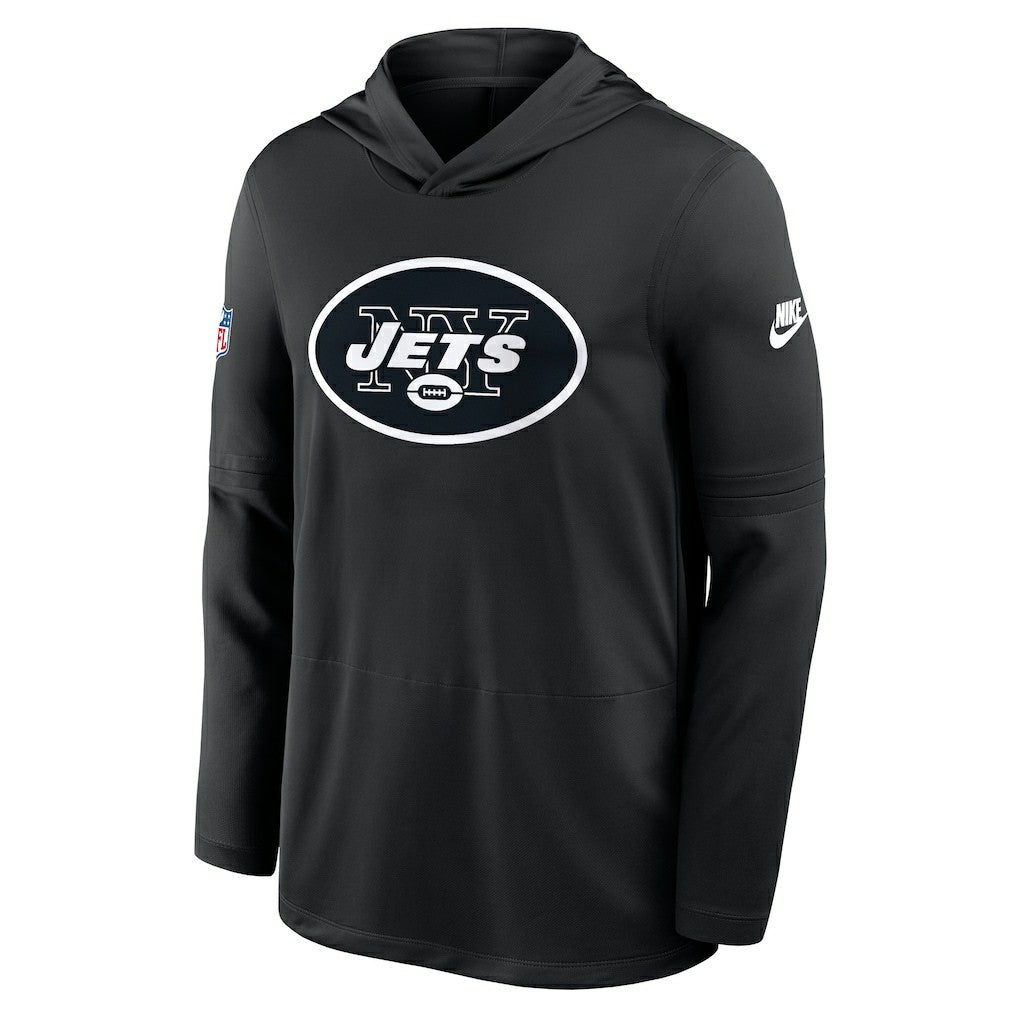 New York Jets Nike Sideline Pass Accuracy Dri-FIT Long Sleeve Hoodie T-Shirt