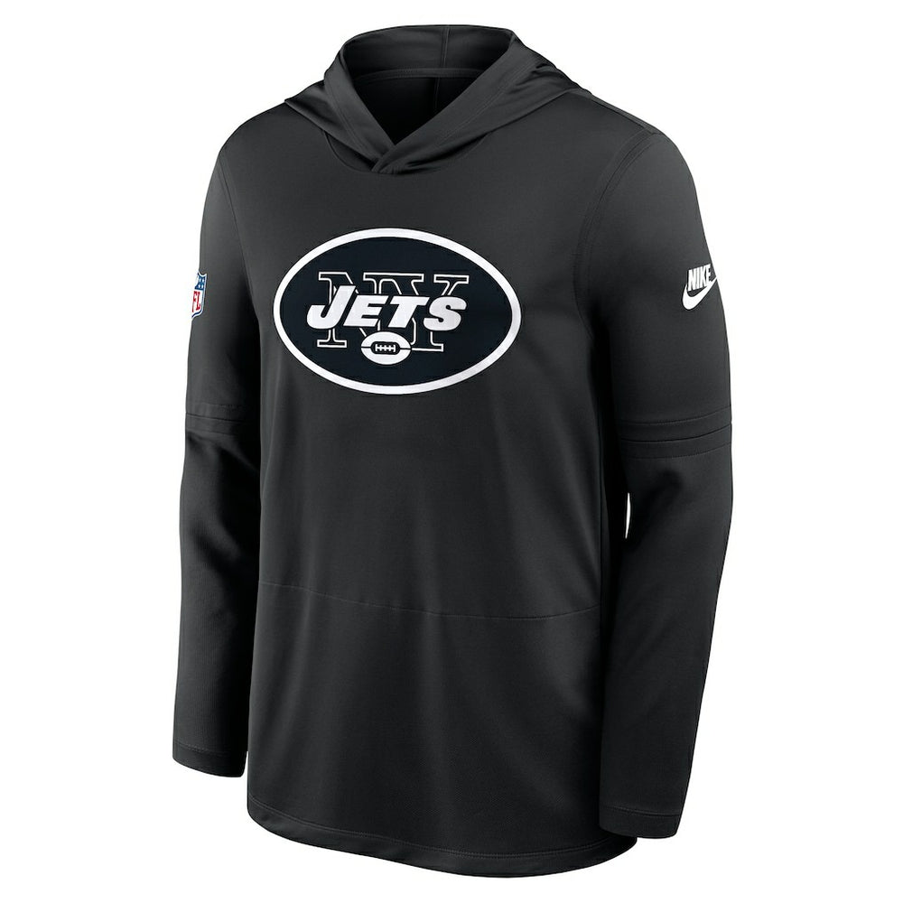 New York Jets Nike Sideline Pass Accuracy Dri-FIT Long Sleeve Hoodie T-Shirt