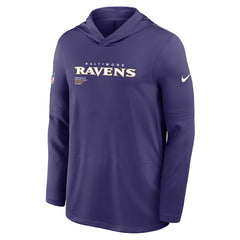 Baltimore Ravens Nike Sideline Pure Fury Performance Long Sleeve Hoodie T-Shirt