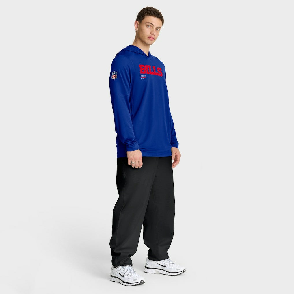 Buffalo Bills Nike Sideline Pure Fury Performance Long Sleeve Hoodie T-Shirt
