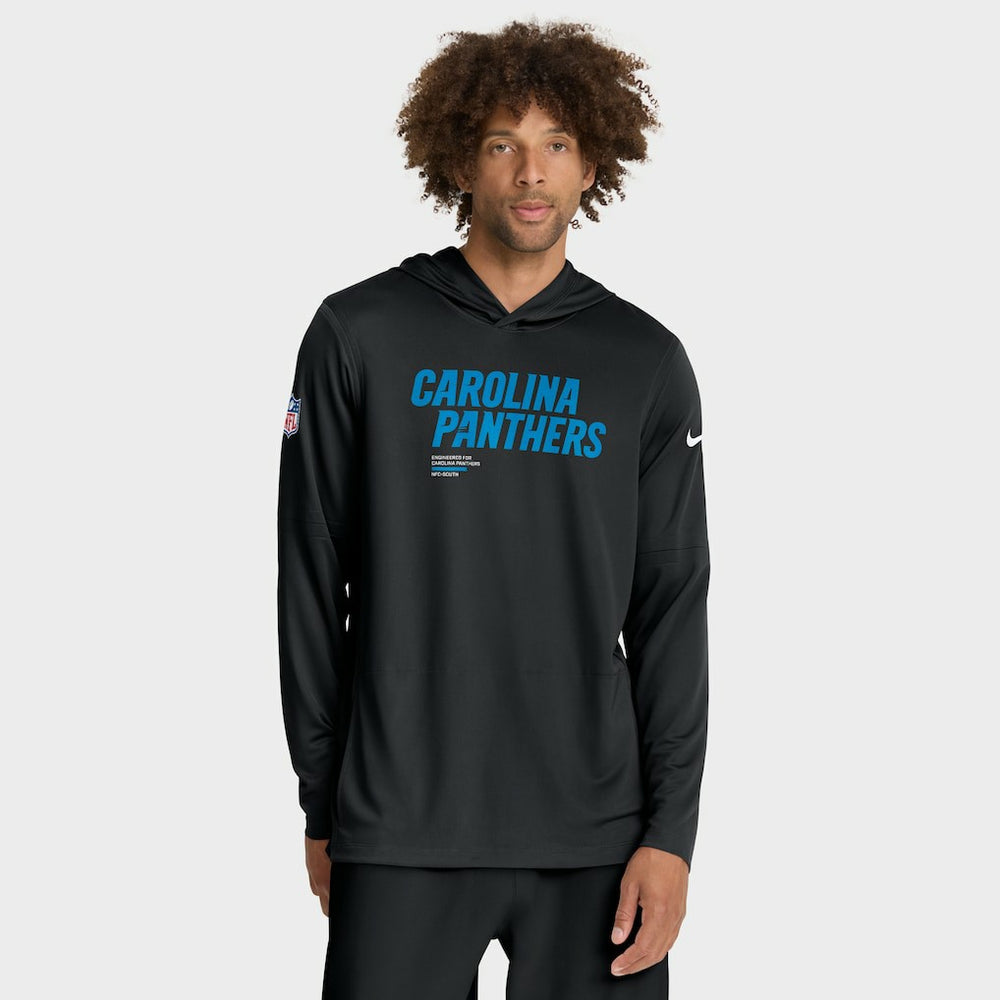 Carolina Panthers Nike Sideline Pure Fury Performance Long Sleeve Hoodie T-Shirt