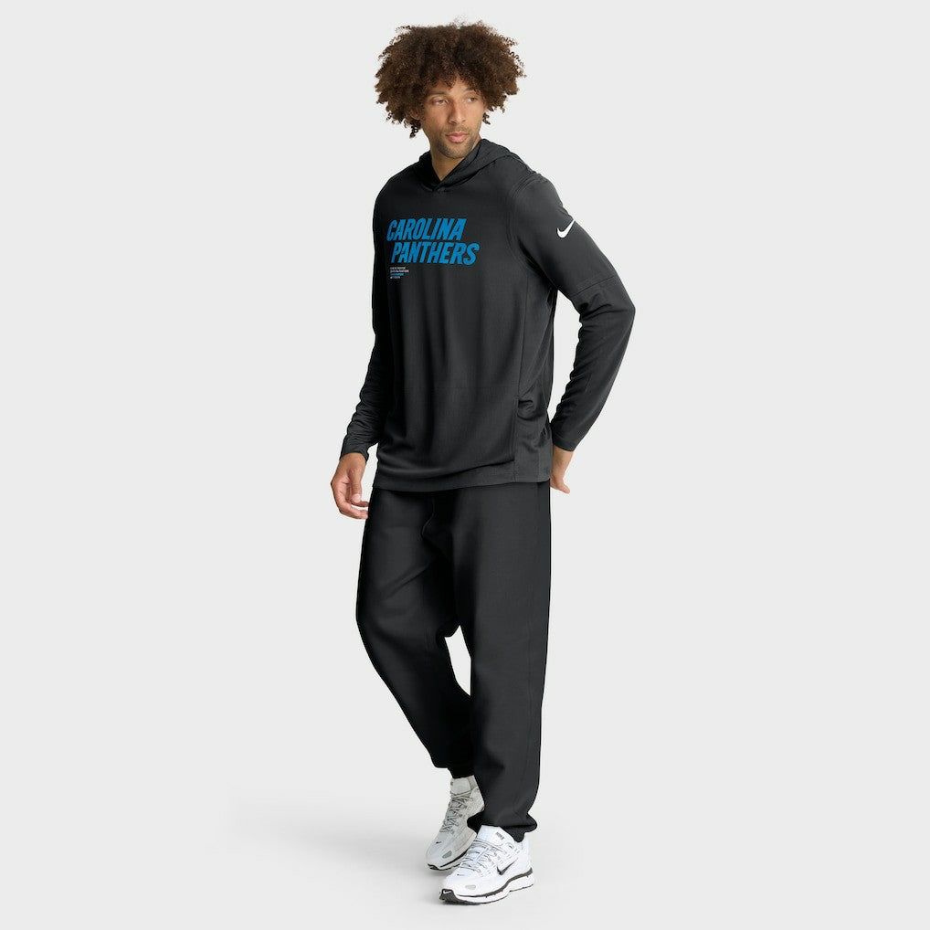Carolina Panthers Nike Sideline Pure Fury Performance Long Sleeve Hoodie T-Shirt