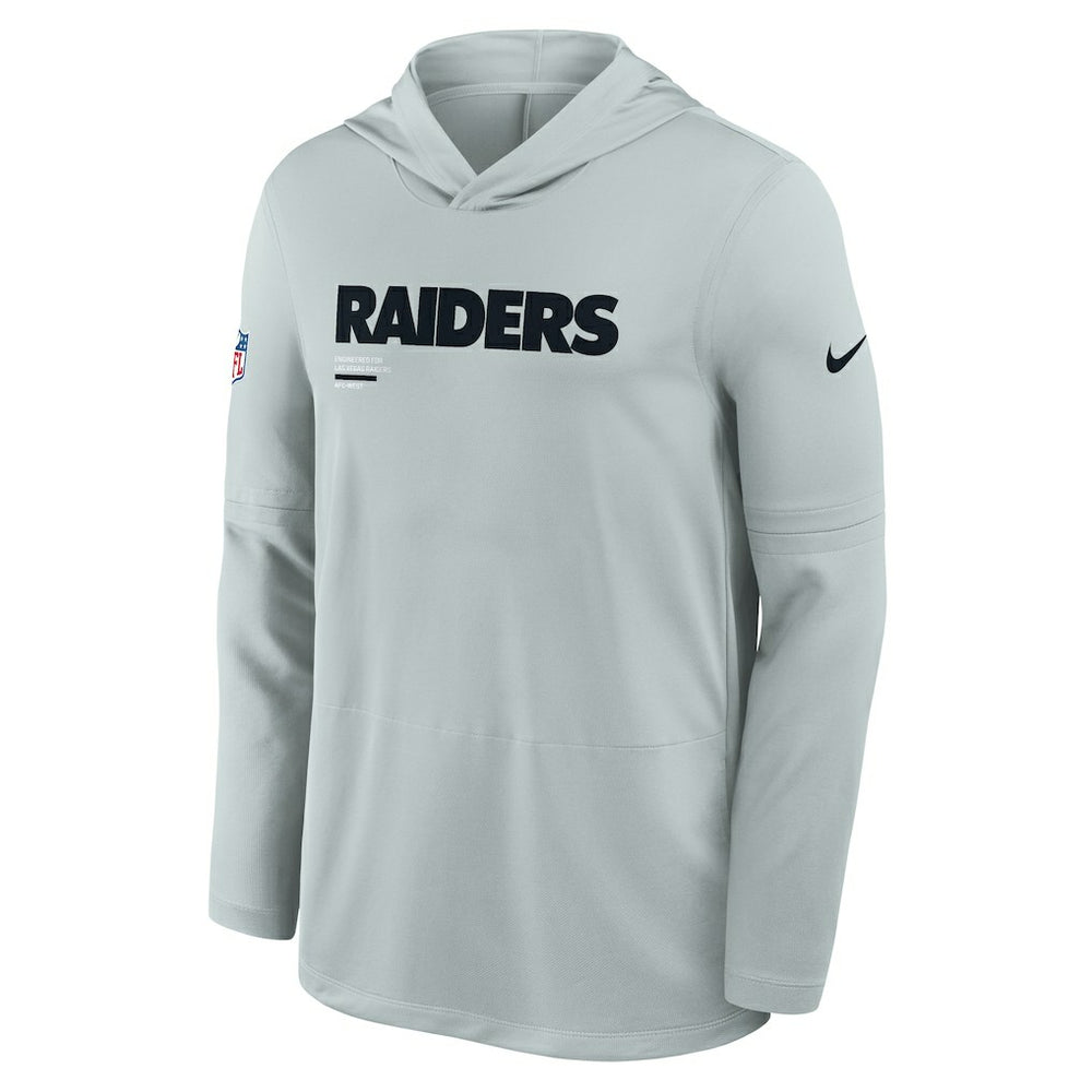 Las Vegas Raiders Nike Sideline Pure Fury Performance Long Sleeve Hoodie T-Shirt