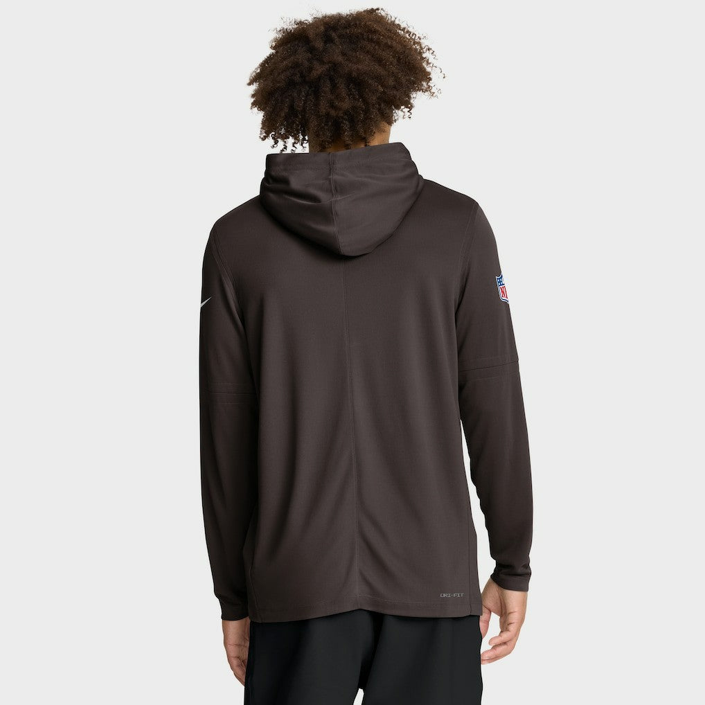 Cleveland Browns Nike Sideline Pure Fury Performance Long Sleeve Hoodie T-Shirt