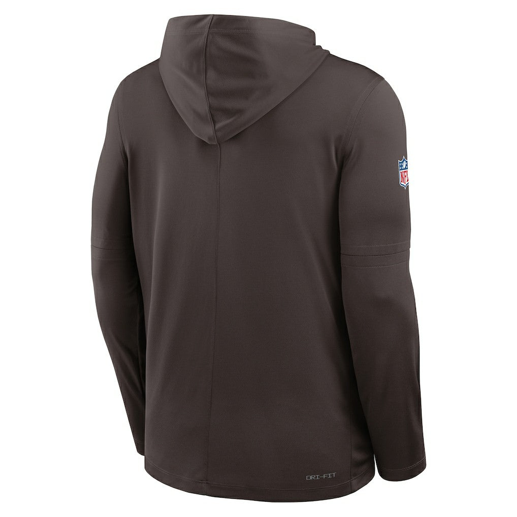 Cleveland Browns Nike Sideline Pure Fury Performance Long Sleeve Hoodie T-Shirt