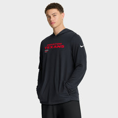 Houston Texans Nike Sideline Pure Fury Performance Long Sleeve Hoodie T-Shirt
