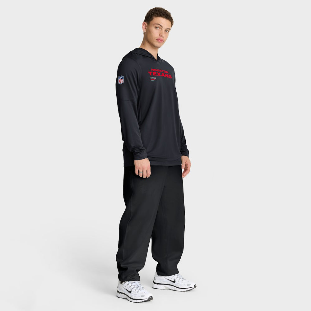 Houston Texans Nike Sideline Pure Fury Performance Long Sleeve Hoodie T-Shirt