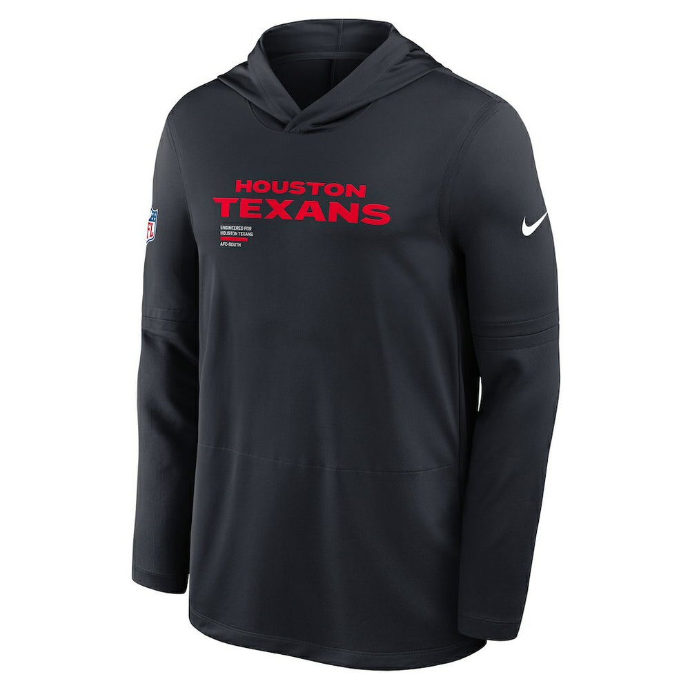 Houston Texans Nike Sideline Pure Fury Performance Long Sleeve Hoodie T-Shirt