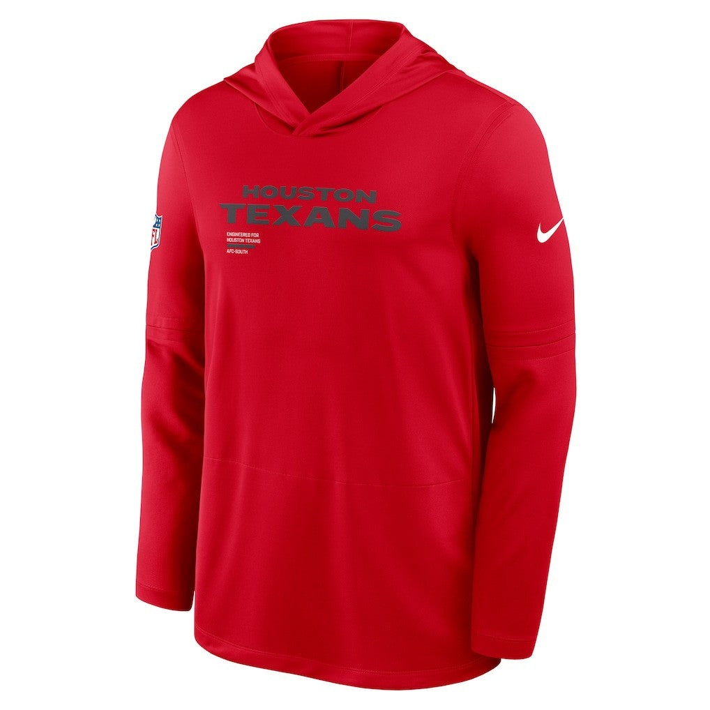 Houston Texans Nike Sideline Pure Fury Performance Long Sleeve Hoodie T-Shirt