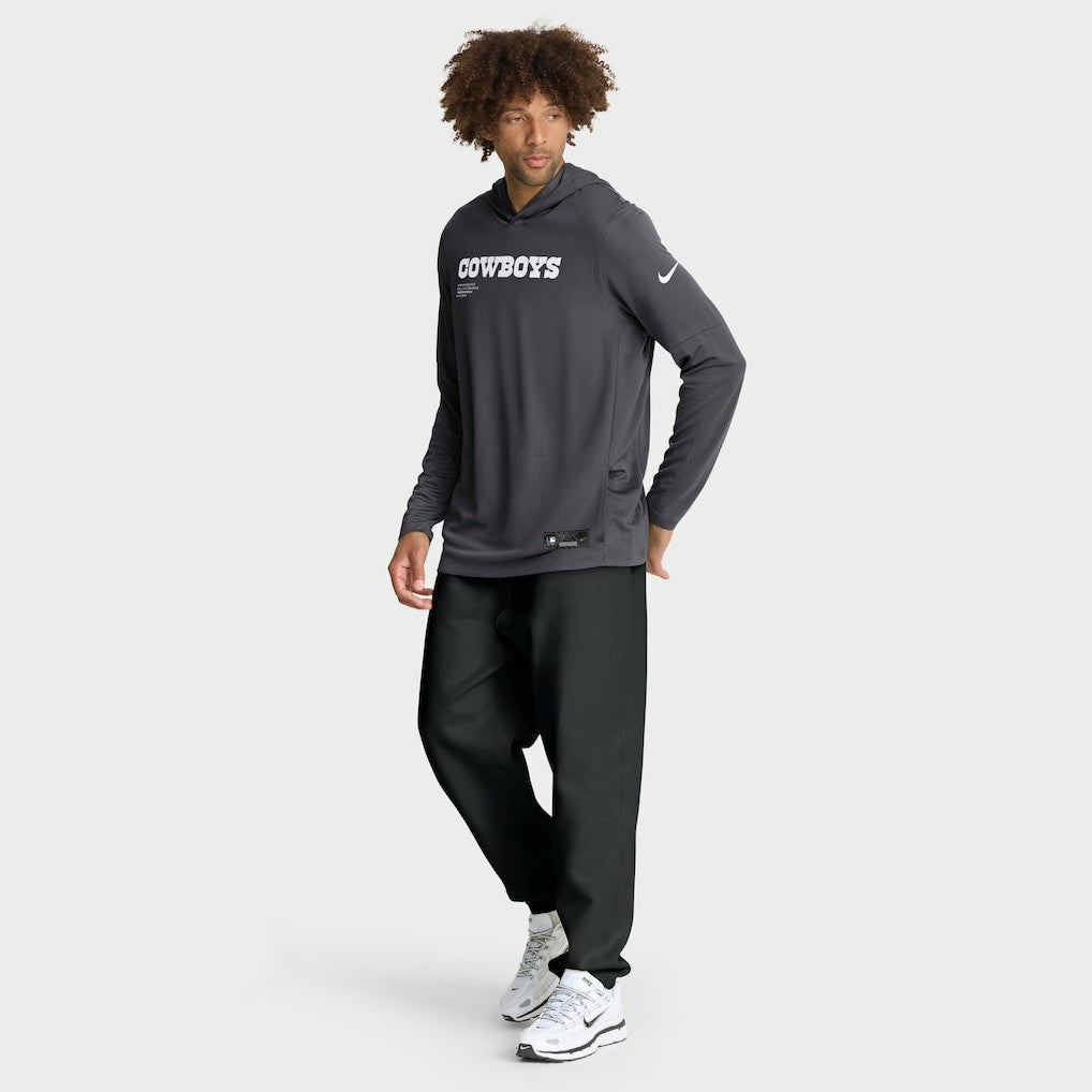 Dallas Cowboys Nike Sideline Pure Fury Performance Long Sleeve Hoodie T-Shirt