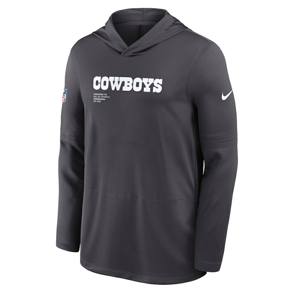 Dallas Cowboys Nike Sideline Pure Fury Performance Long Sleeve Hoodie T-Shirt