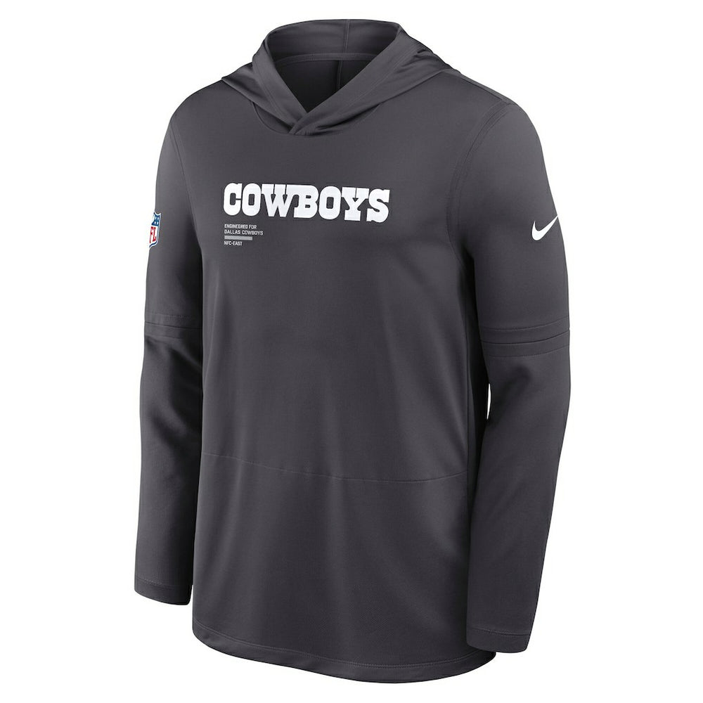 Dallas Cowboys Nike Sideline Pure Fury Performance Long Sleeve Hoodie T-Shirt