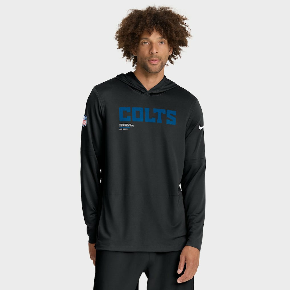 Indianapolis Colts Nike Sideline Pure Fury Performance Long Sleeve Hoodie T-Shirt
