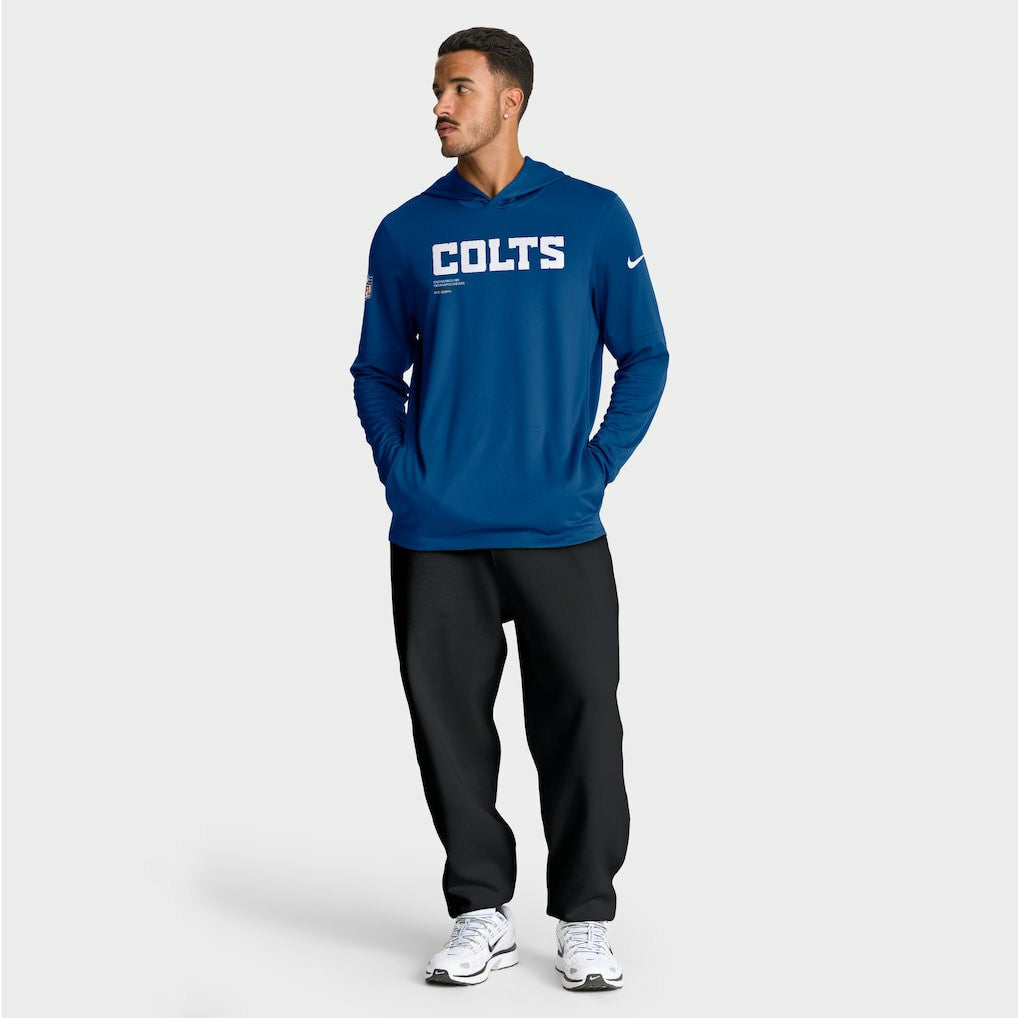 Indianapolis Colts Nike Sideline Pure Fury Performance Long Sleeve Hoodie T-Shirt