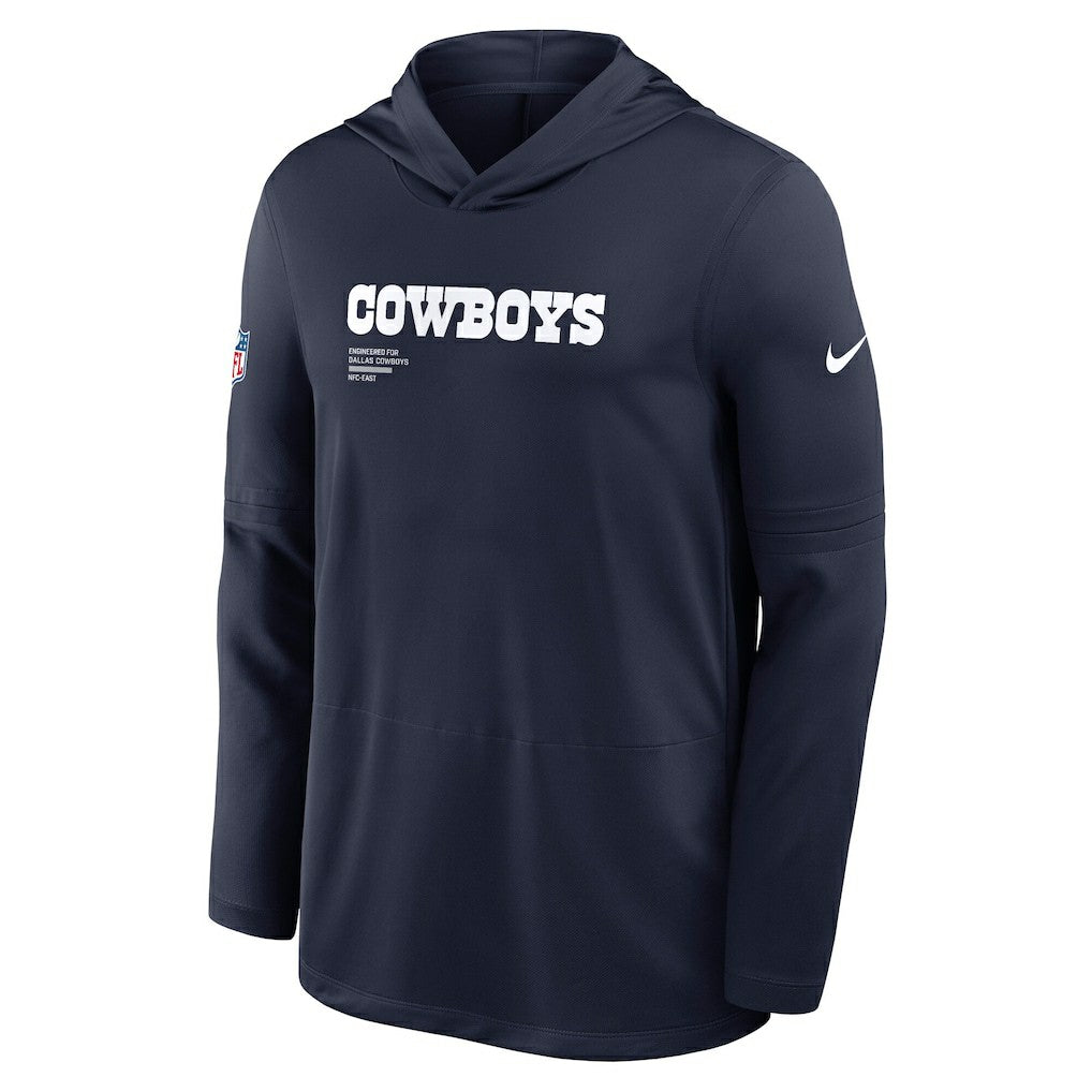 Dallas Cowboys Nike Sideline Pure Fury Performance Long Sleeve Hoodie T-Shirt