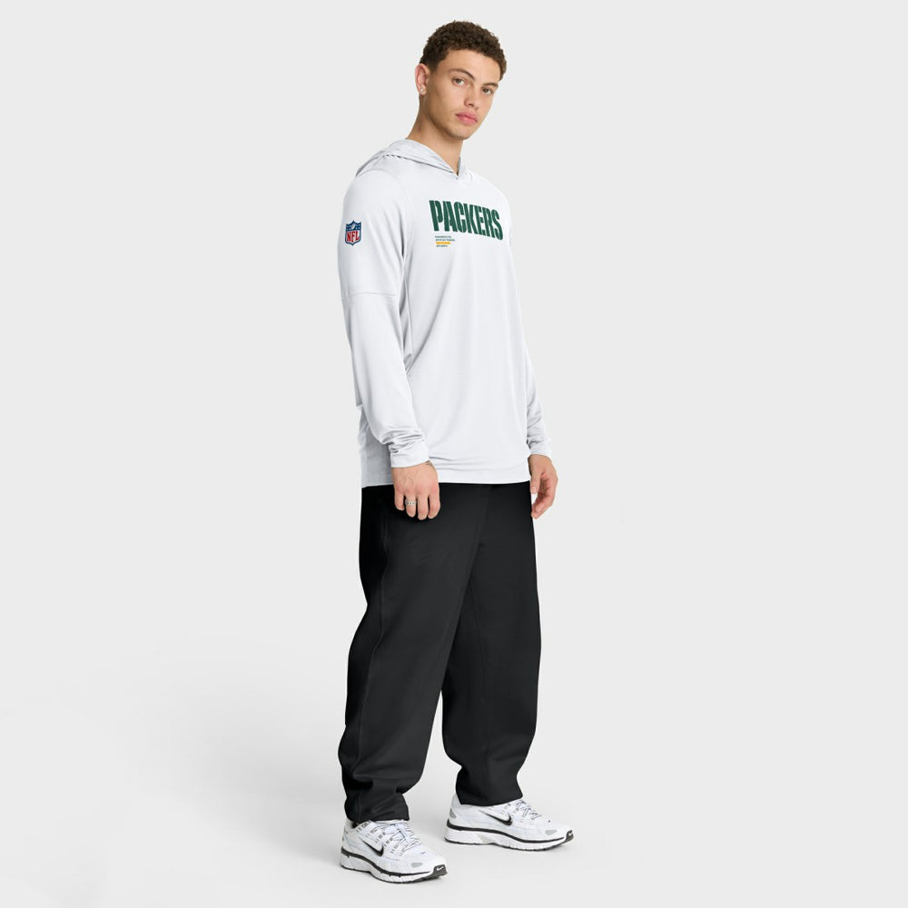 Green Bay Packers Nike Sideline Pure Fury Performance Long Sleeve Hoodie T-Shirt