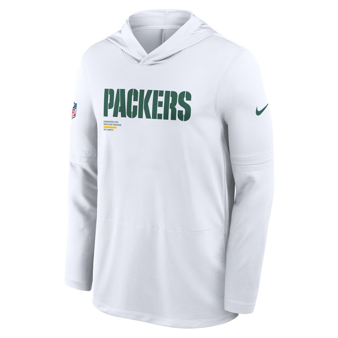 Green Bay Packers Nike Sideline Pure Fury Performance Long Sleeve Hoodie T-Shirt