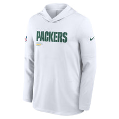 Green Bay Packers Nike Sideline Pure Fury Performance Long Sleeve Hoodie T-Shirt