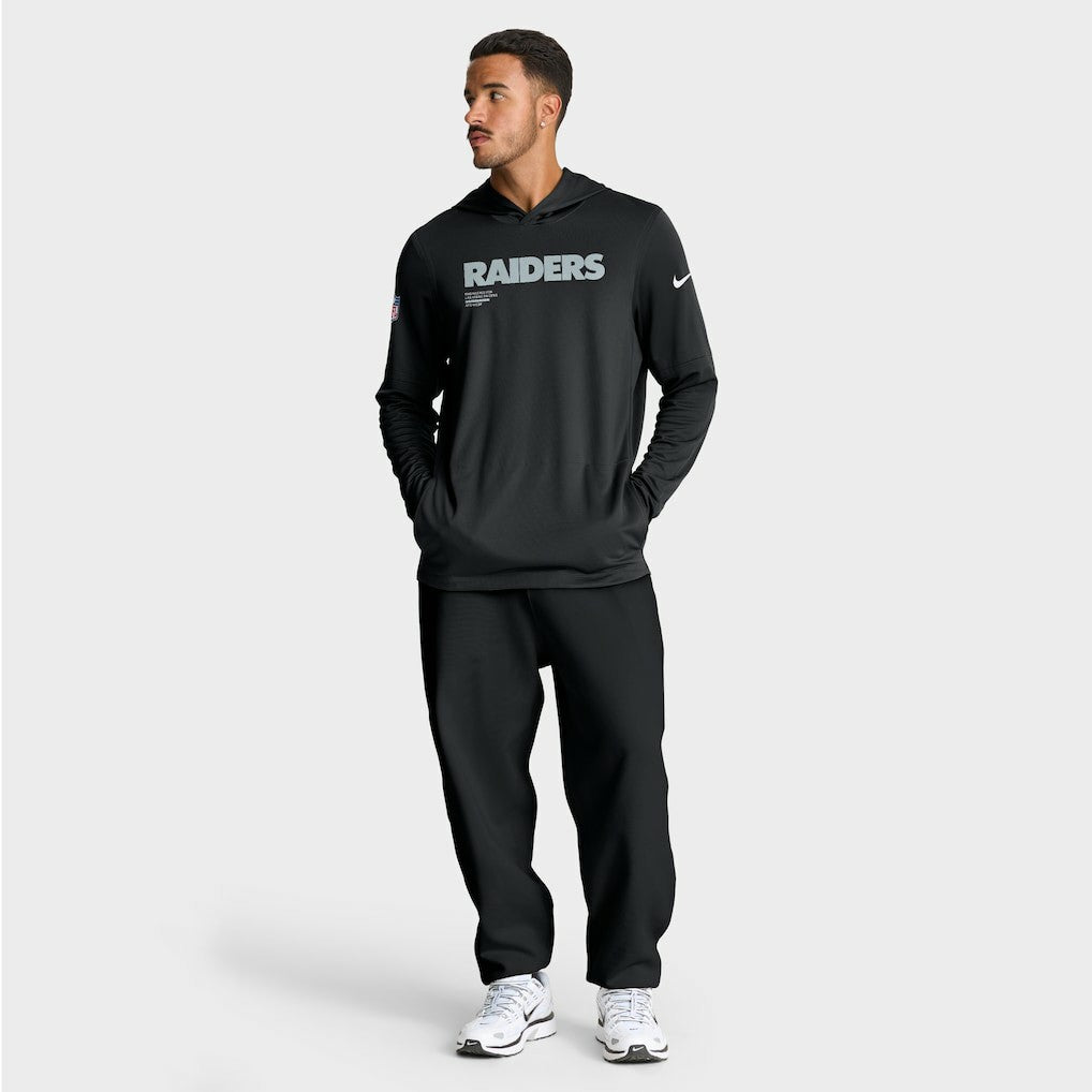 Las Vegas Raiders Nike Sideline Pure Fury Performance Long Sleeve Hoodie T-Shirt