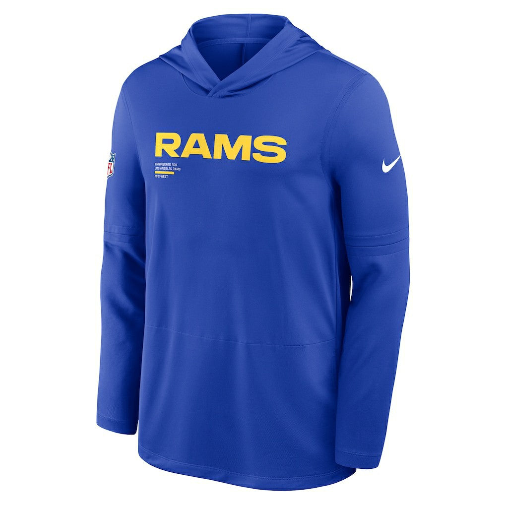 Los Angeles Rams Nike Sideline Pure Fury Performance Long Sleeve Hoodie T-Shirt