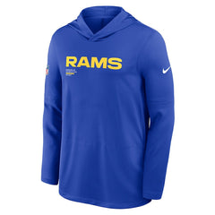 Los Angeles Rams Nike Sideline Pure Fury Performance Long Sleeve Hoodie T-Shirt