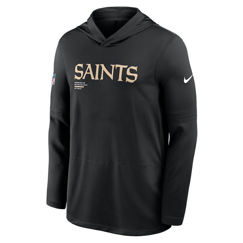 New Orleans Saints Nike Sideline Pure Fury Performance Long Sleeve Hoodie T-Shirt