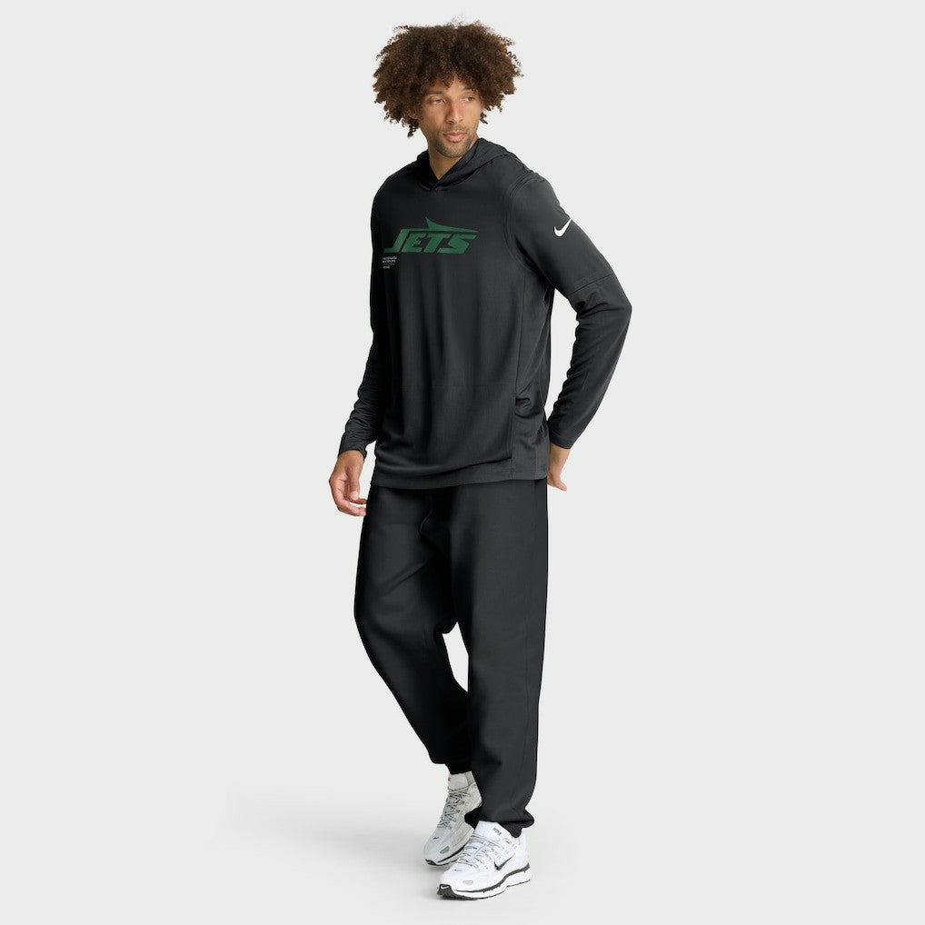 New York Jets Nike Sideline Pure Fury Performance Long Sleeve Hoodie T-Shirt