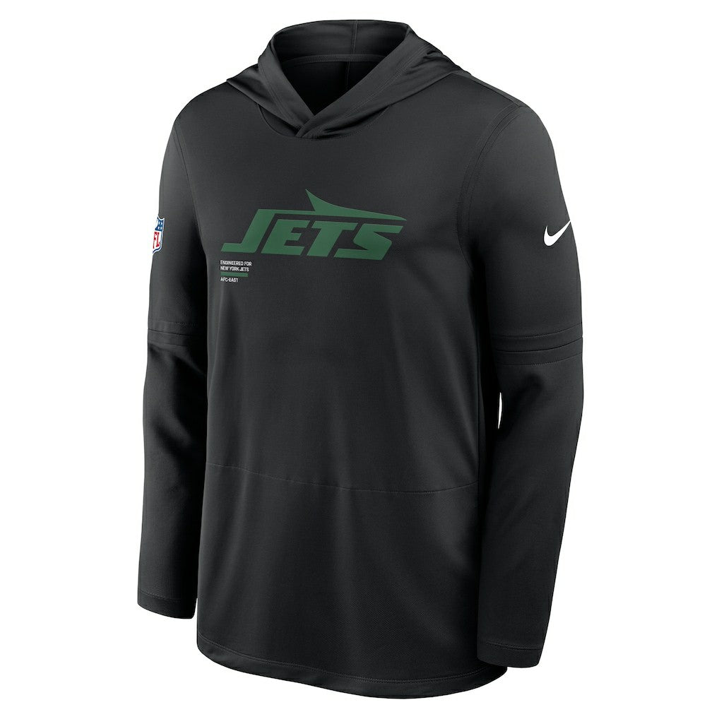New York Jets Nike Sideline Pure Fury Performance Long Sleeve Hoodie T-Shirt